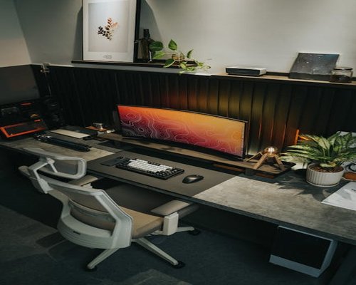 Minimalist desk setup with proper lighting